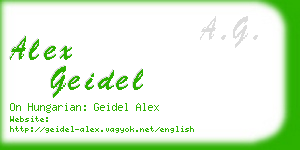 alex geidel business card